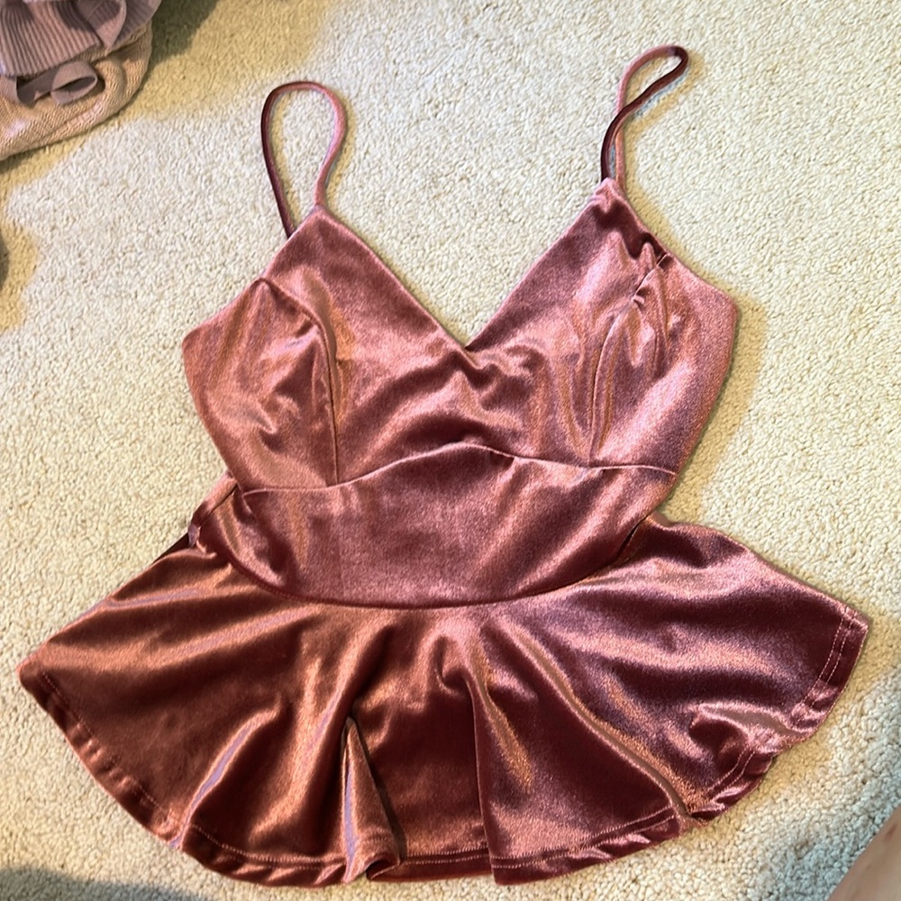 Velvet pink tank top